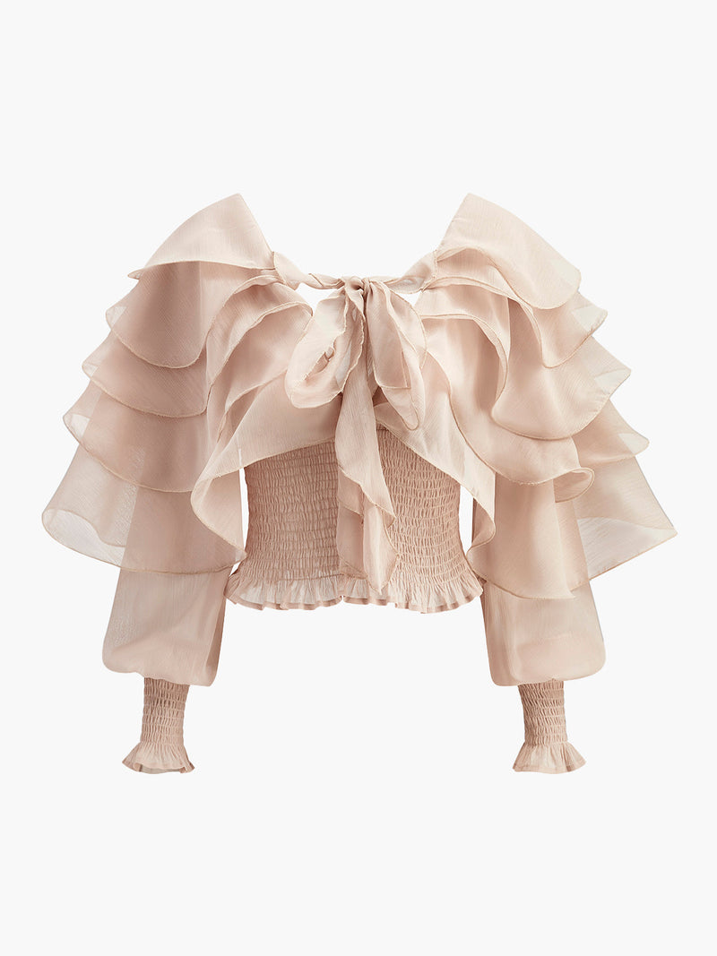 Elena Women's Pleated Top - styled view
