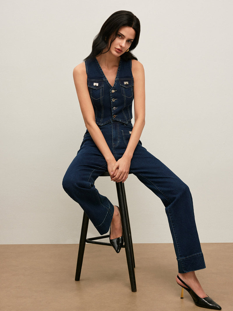 Jolie Women's Vest | Classic, Denim, Sleeveless