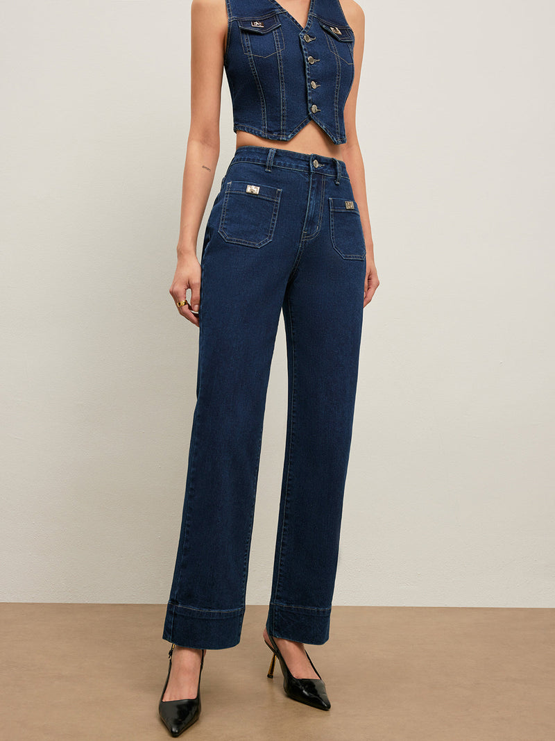 June Women's Jeans - fabric and finish detail