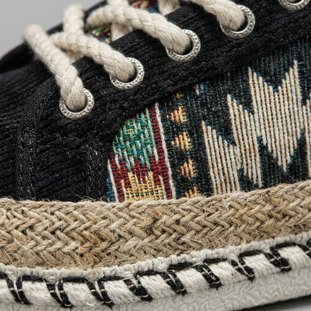 Nico Men's Espadrilles - fabric and finish detail