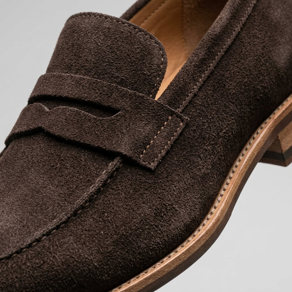 Tobias Men's Suede Loafers - styled view