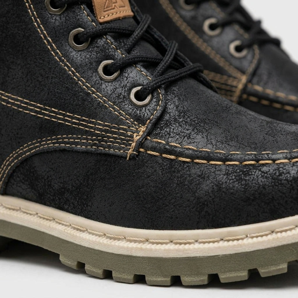 Emmett Men's Boots - fabric and finish detail