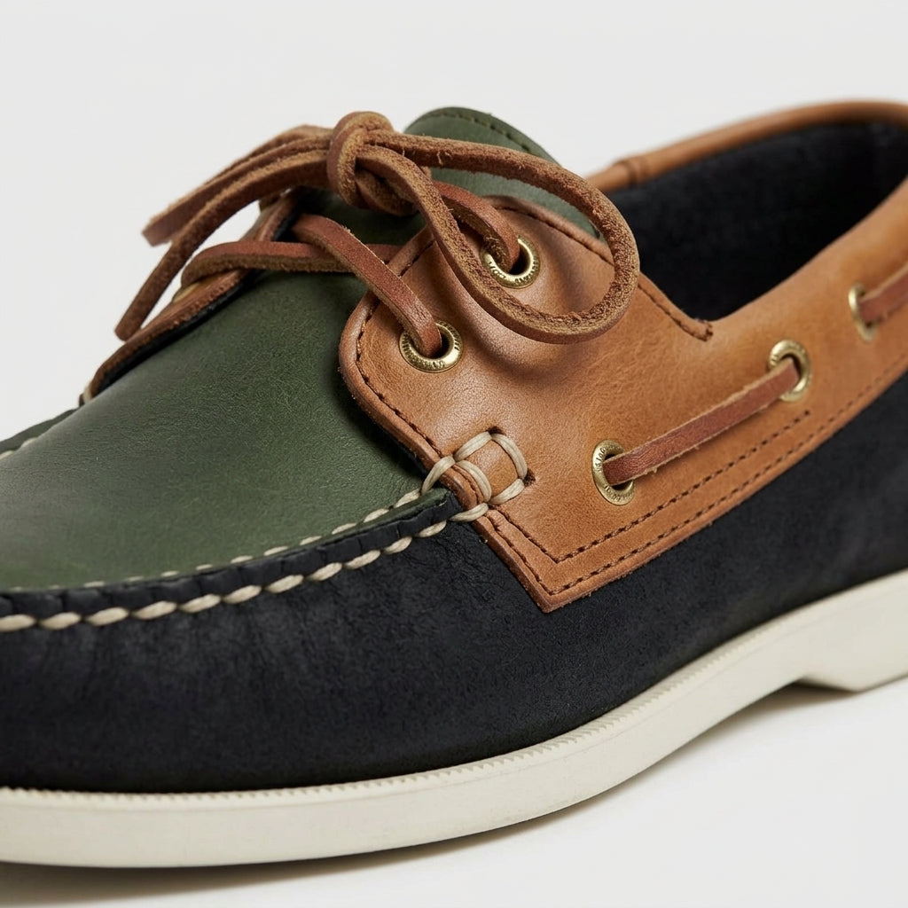Reuben Men's Shoes - fabric and finish detail