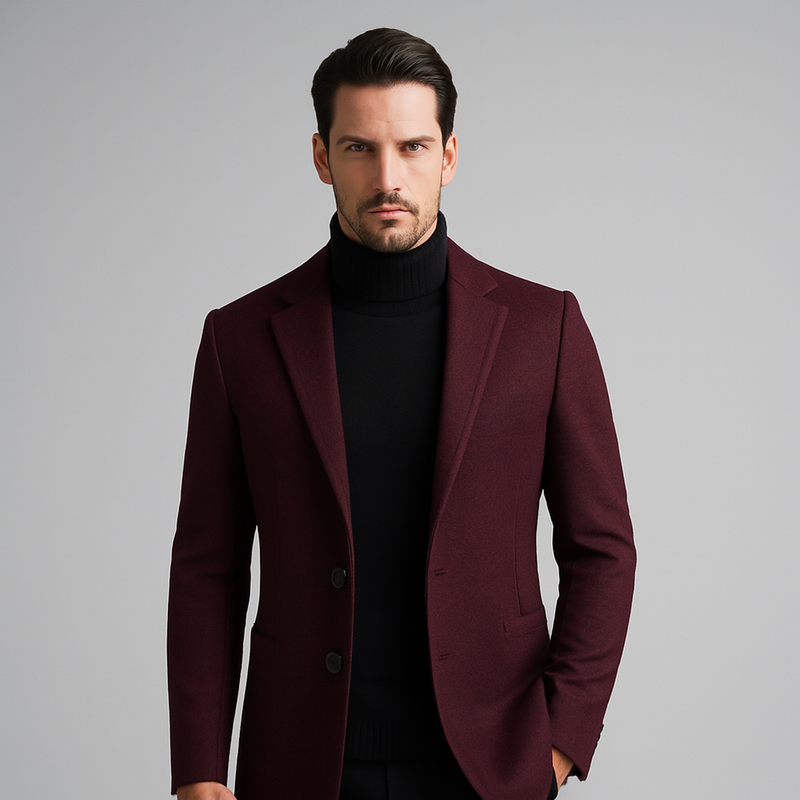 Yves Men's Trench Coat - styled view