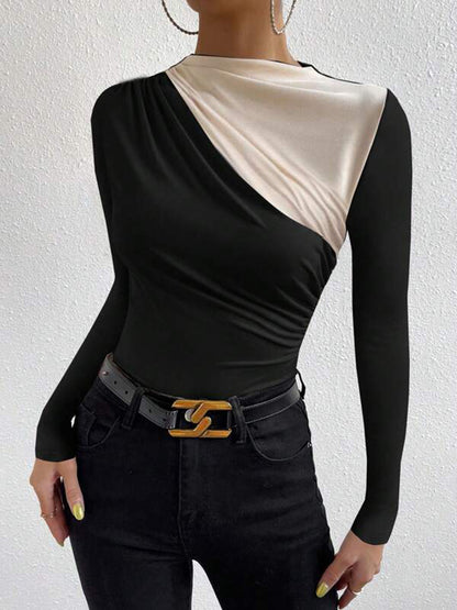 Sable Women's Pleated T-shirt - full-length view
