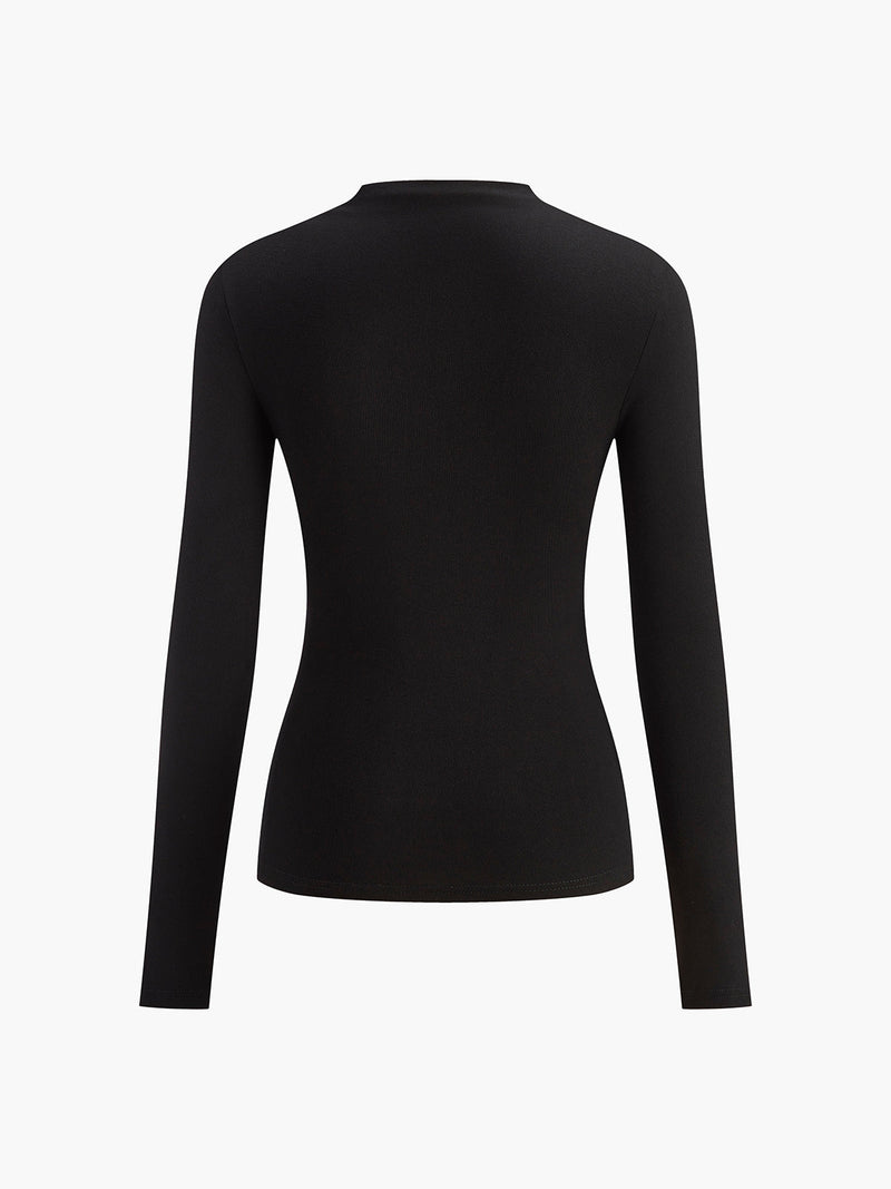 Sable Women's Pleated T-shirt - flat lay