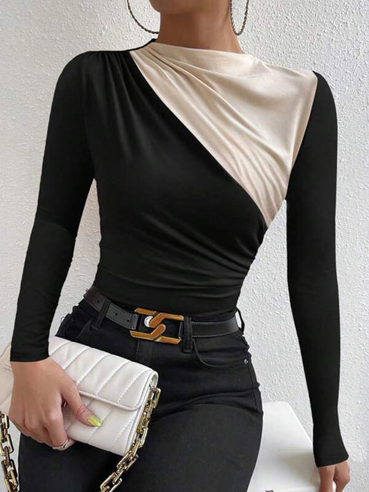 Sable Women's Pleated T-shirt - front view