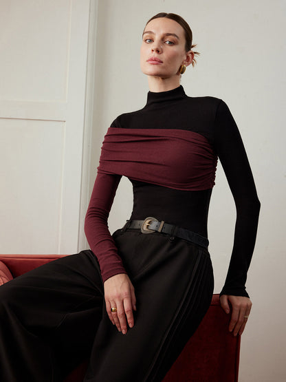 Noor Women's Pleated Top - back view