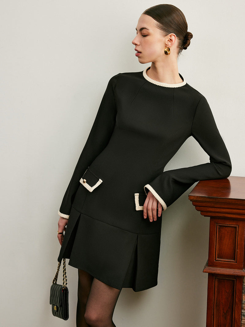 Nora Women's Pleated Dress - back view