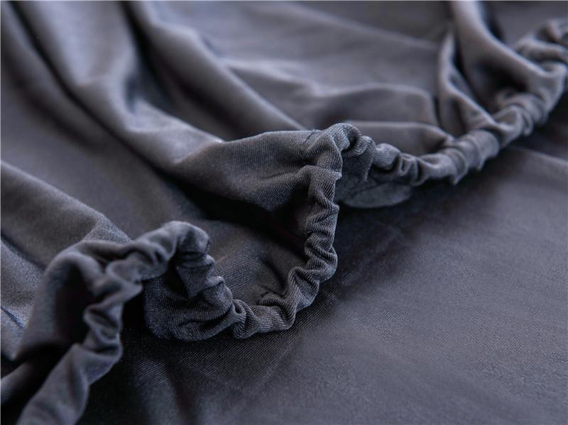 L-Shaped Black Corner Sofa Cover