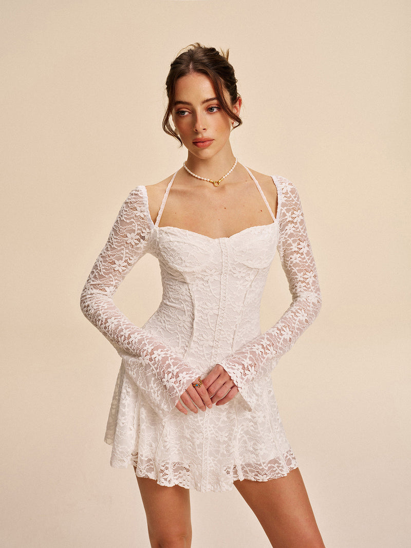 Ava Women's Corset Top | Halter, Slim Fit, Lace