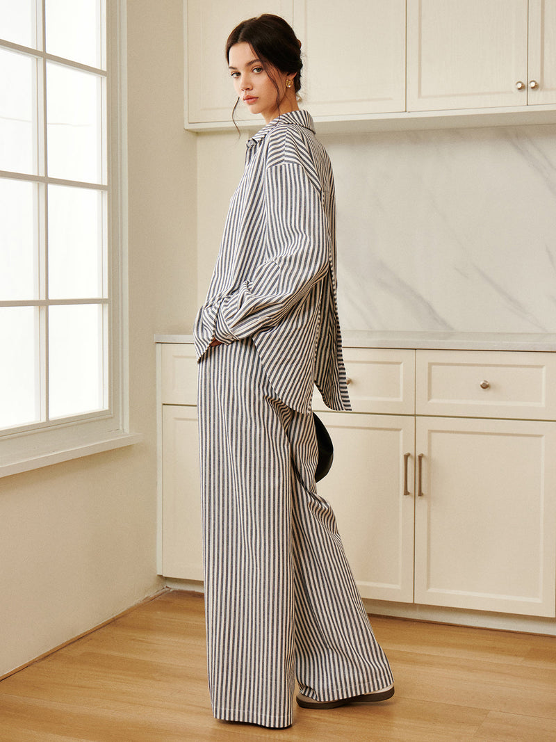 Beatrix Women's Linen Shirt - flat lay