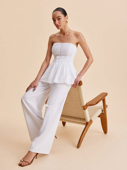 Ulla Women's Pleated Top - full-length view