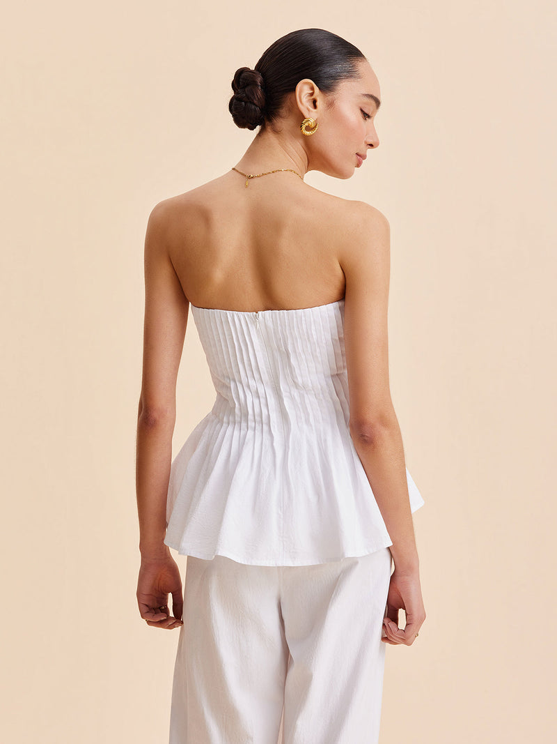 Ulla Women's Pleated Top - close-up detail