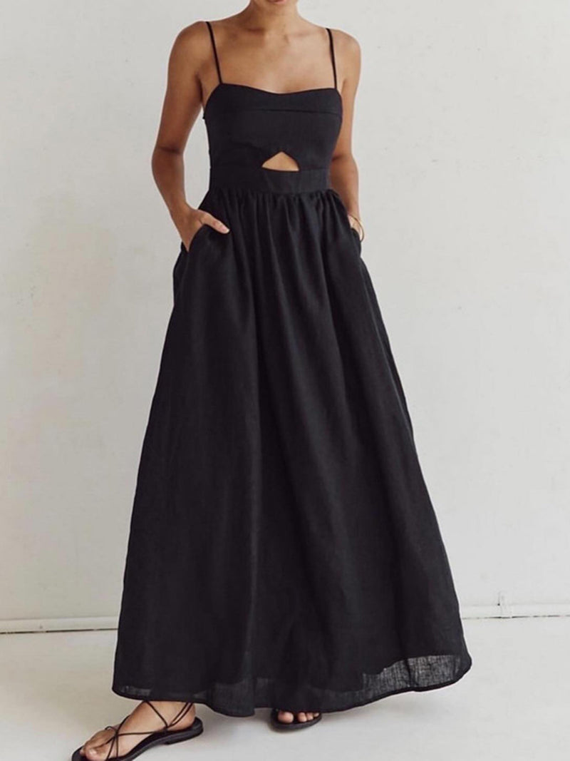 Sable Women's Dress | Cutout, Cotton, Sleeveless