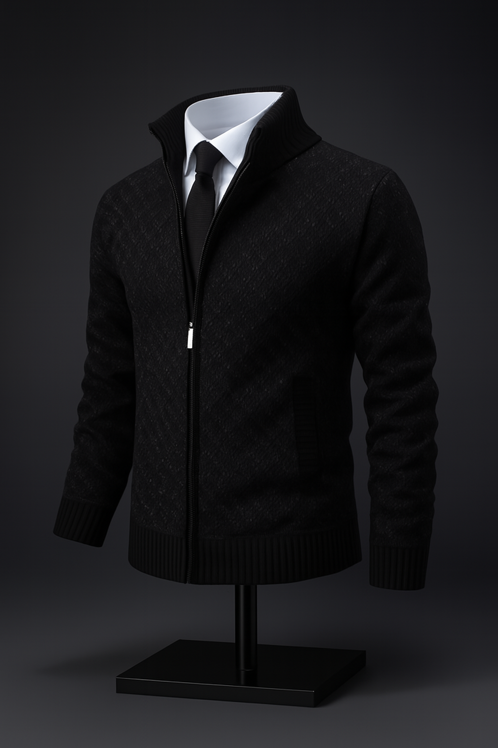 Quill Men's Cardigan - close-up detail