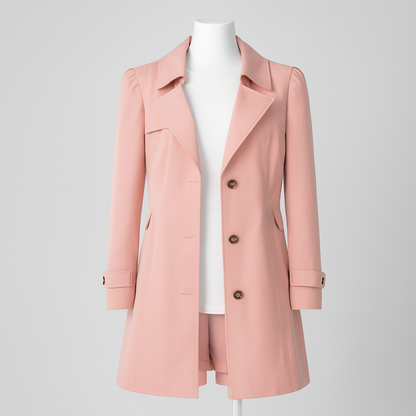 Maren Women's Trench Coat - fabric and finish detail