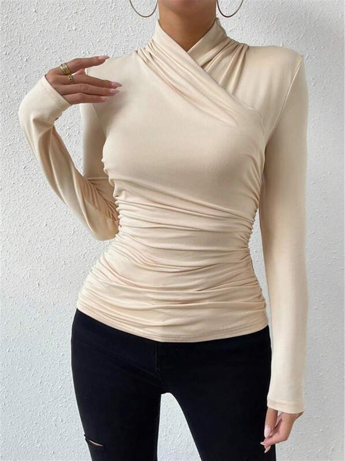 Uma Women's Pleated T-shirt - back view