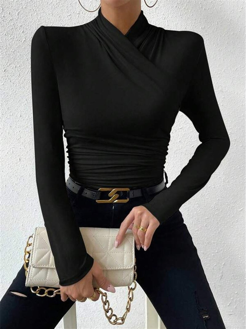 Uma Women's Pleated T-shirt - full-length view