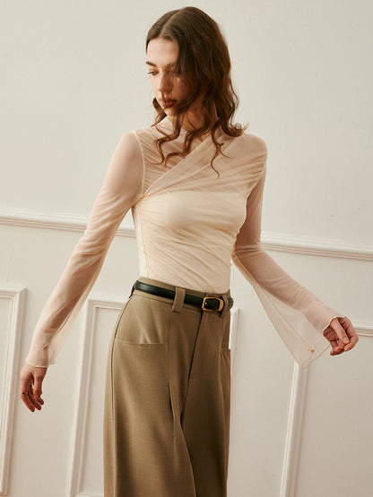 Lumi Women's Top - fabric and finish detail