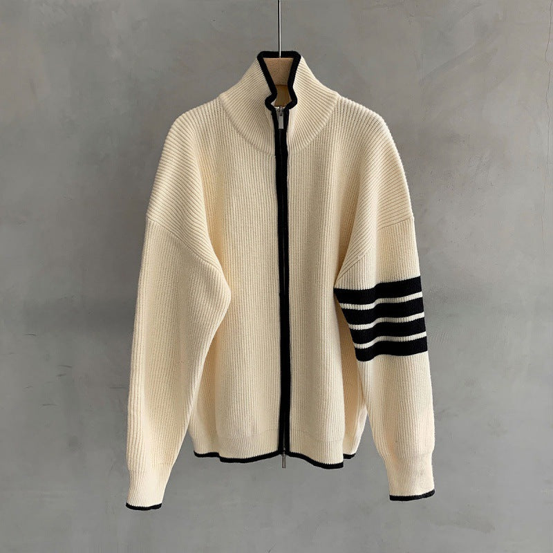 Silas Men's Striped Sweater - styled view