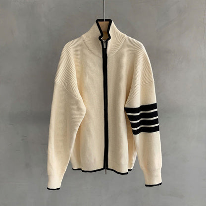 Silas Men's Striped Sweater - styled view