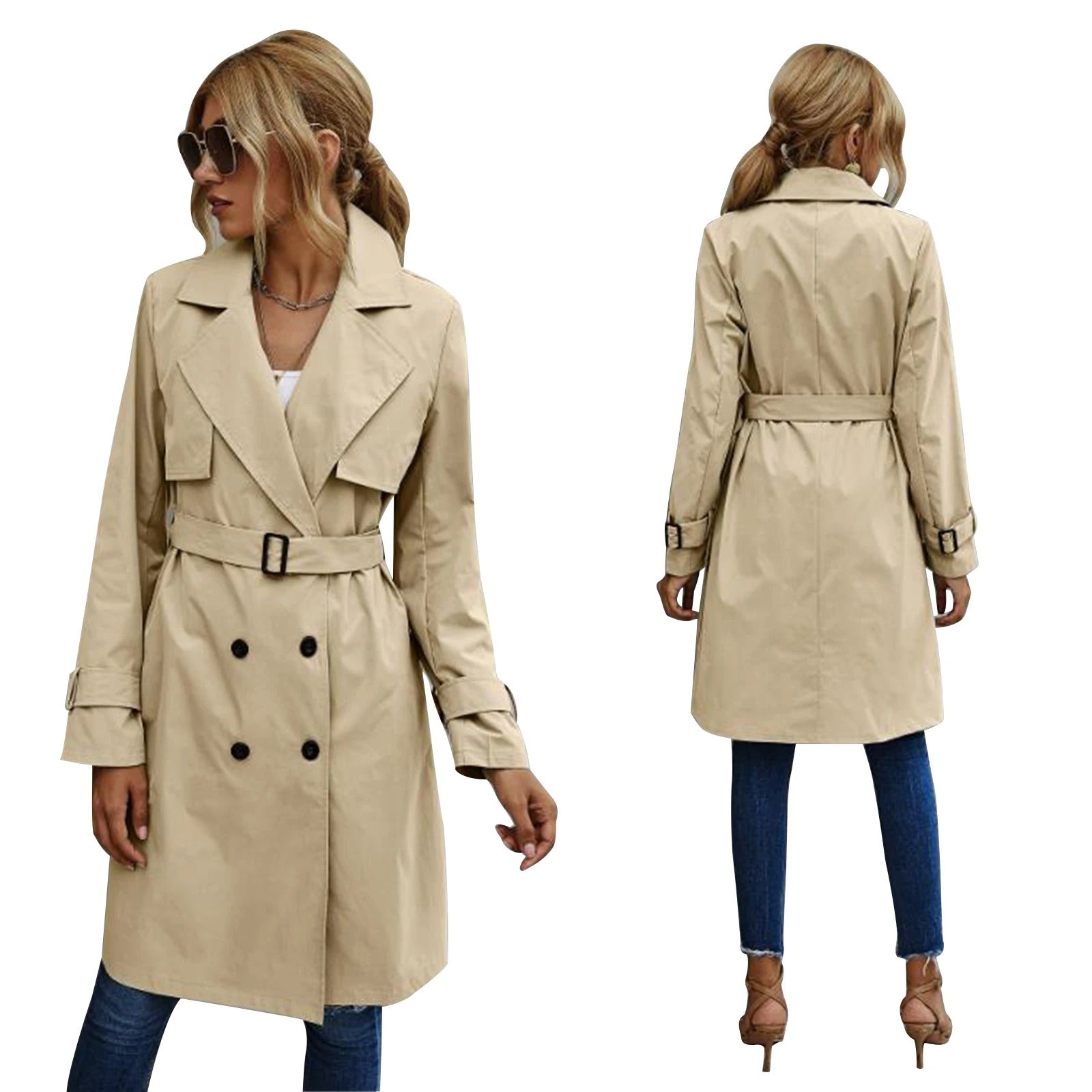 Mira Women's Trench Coat - styled view