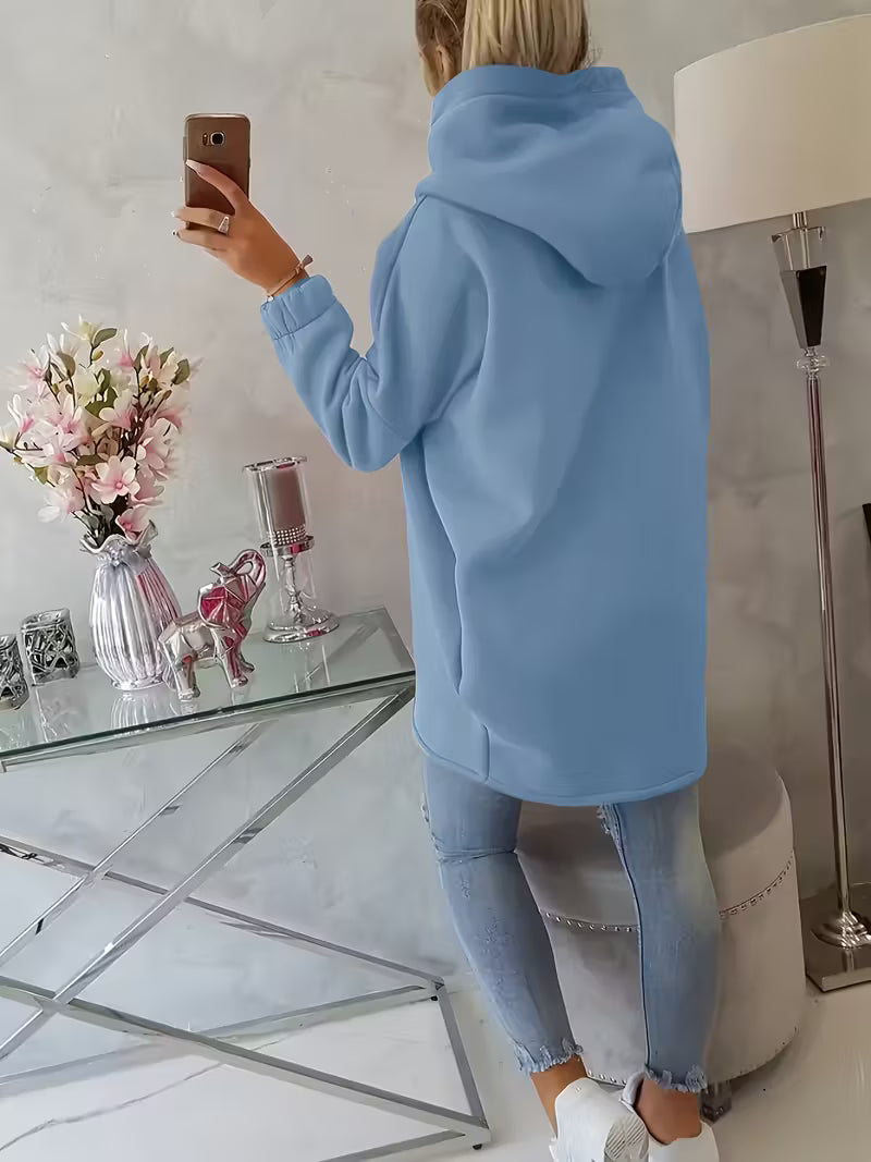 Mira Women's Asymmetric Hoodie - full-length view