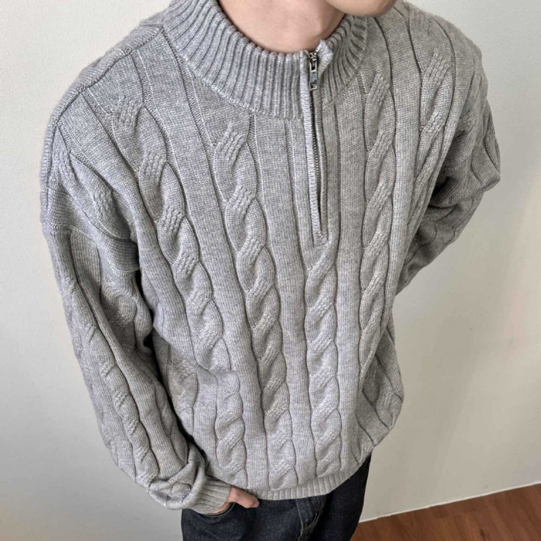Jasper Men's Cable Knit Sweater - front view