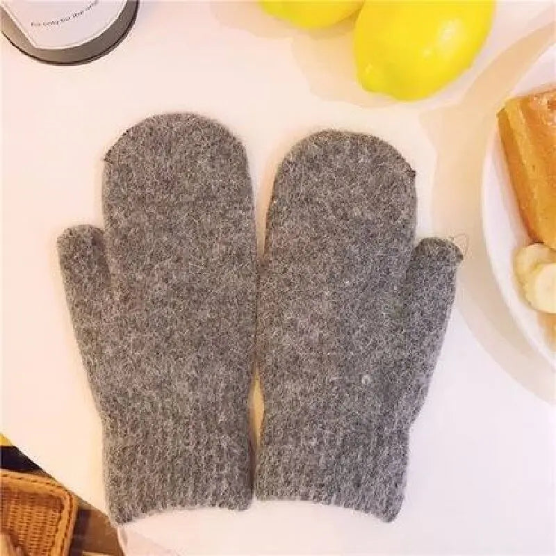 Kira Women's Knit Mittens - flat lay