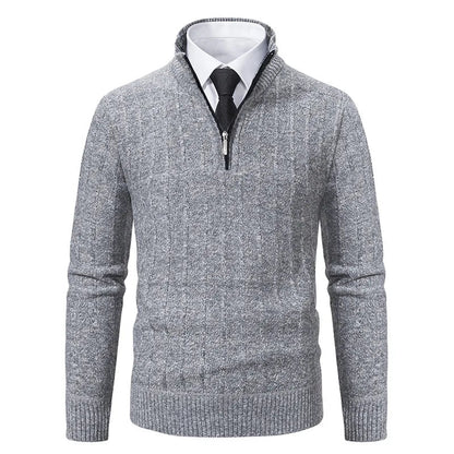 Yves Men's Cable Knit Sweater - styled view