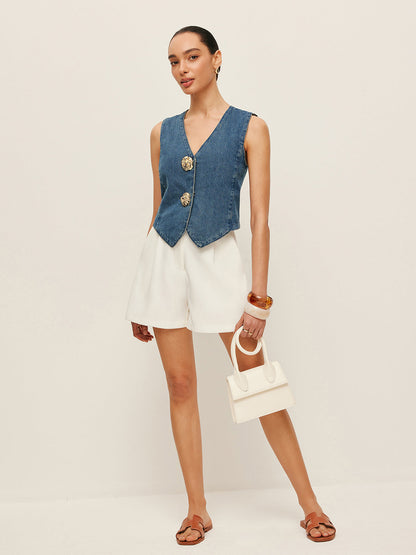 Vienna Women's Vest - fabric and finish detail