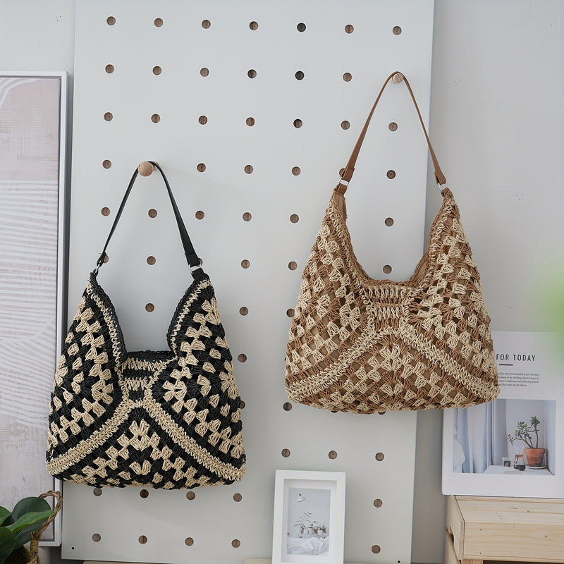 Wilda Women's Crochet Crochet Carryall - fabric and finish detail