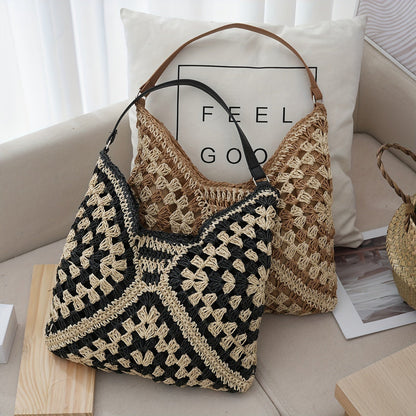 Wilda Women's Crochet Crochet Carryall - front view