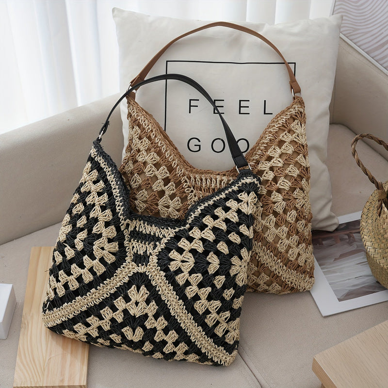 Wilda Women's Crochet Crochet Carryall - front view