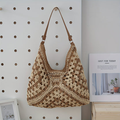 Wilda Women's Crochet Crochet Carryall - full-length view