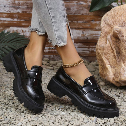Imogen Women's Platform Loafers - fabric and finish detail