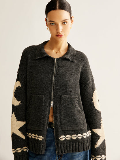 Esme Women's Cardigan - fabric and finish detail