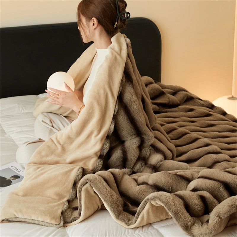 Kestrel Solar Throw Blanket - full-length view