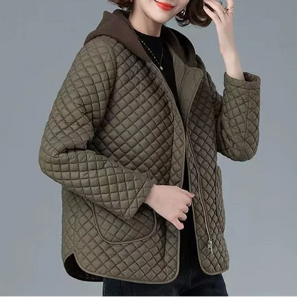 Quinn Women's Quilted Coat - styled view