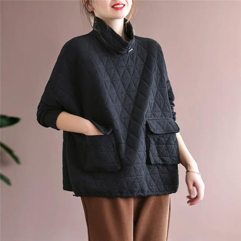 Perla Women's Quilted Sweater - flat lay
