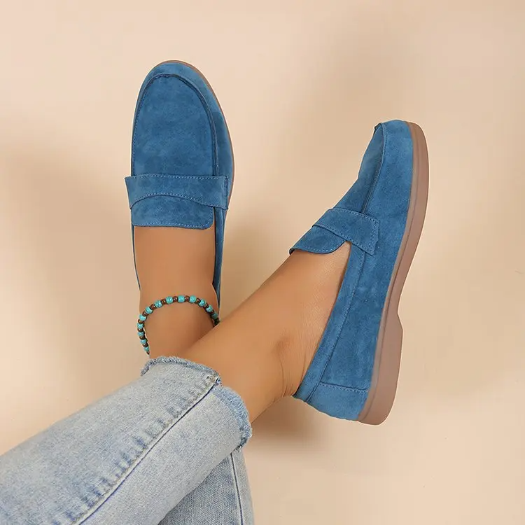Elise Women's Suede Loafers - styled view