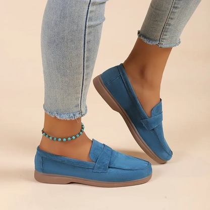 Elise Women's Suede Loafers - shown in use