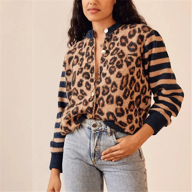 Eloise Women's Leopard Cardigan - back view