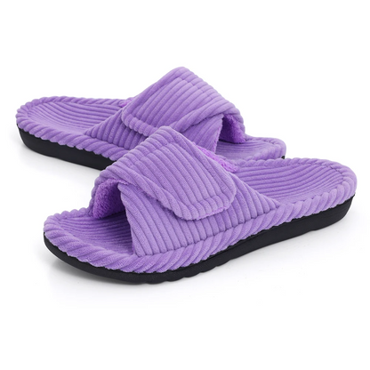 Lila Women's Corduroy Slides - shown in use