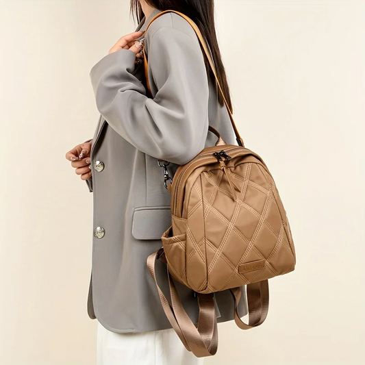 Elise Women's Quilted Backpack - styled view