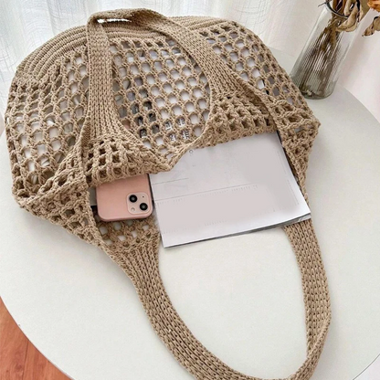 Winona Women's Crochet Crochet Carryall - styled view