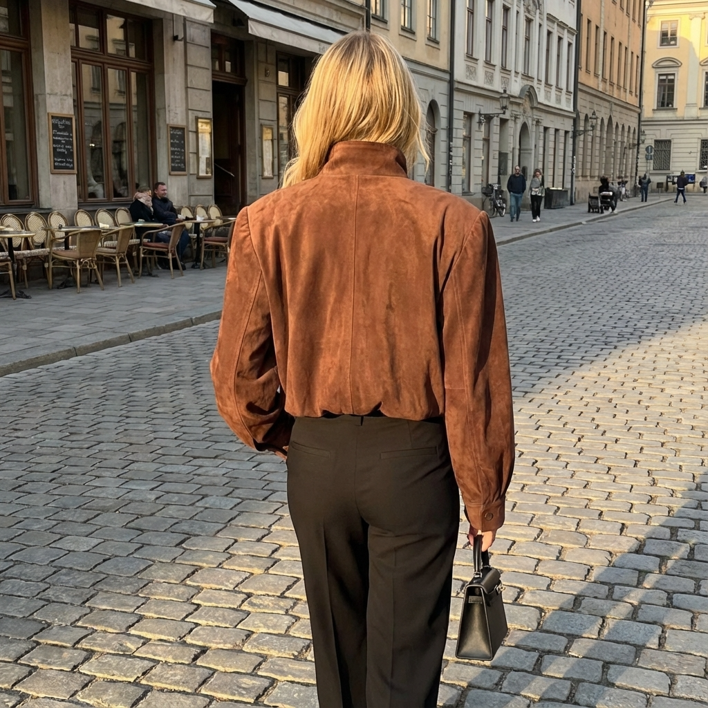Aspen Isla Women’s Cropped Jacket | Button-Front Design, Structured Shoulders