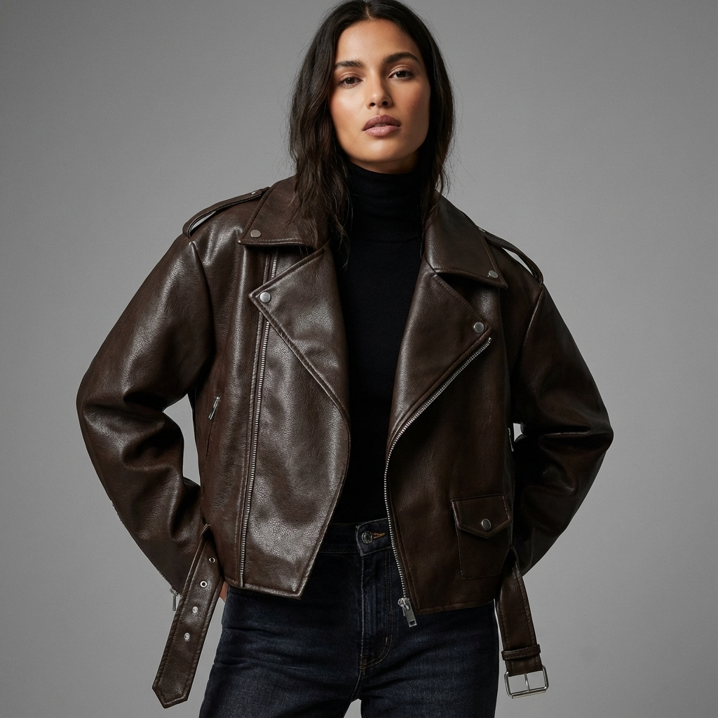 Sienna Women’s Cropped Peacoat Jacket | Double-Breasted Front, Boxy Silhouette