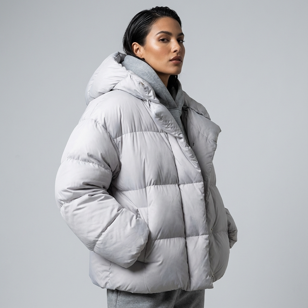 Fern Isolde Women’s Puffer Jacket | Cropped Length, High Neck Collar